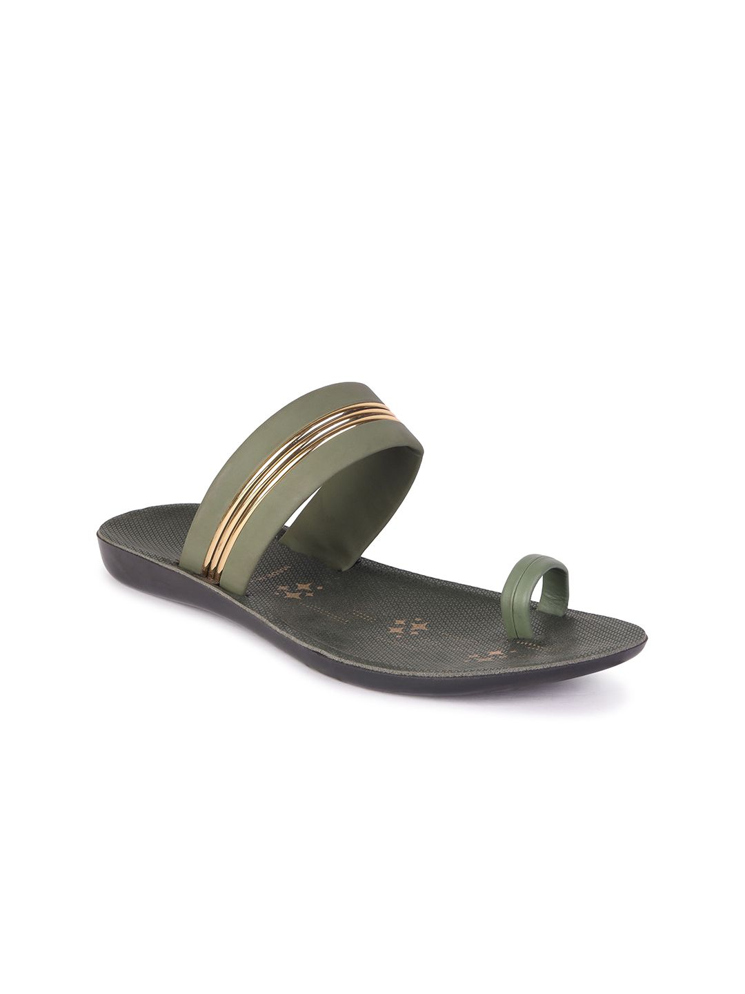 PENNEN Women Striped Lightweight One Toe Flats-picture-21