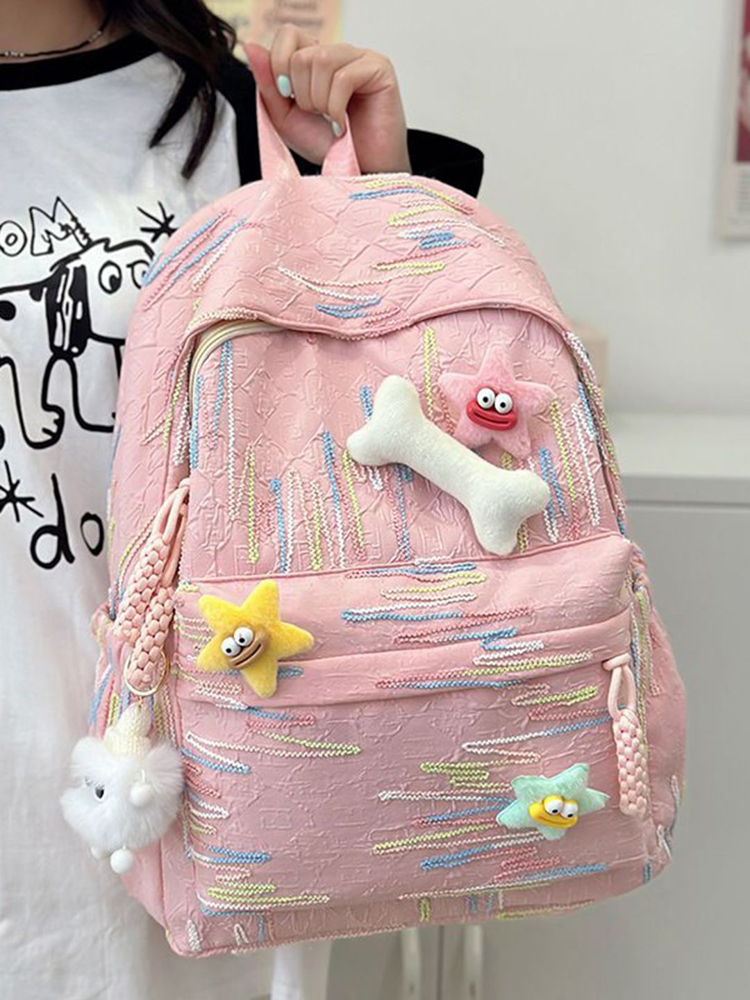 StyleCast x Revolte Women Graphic Embroidered Backpack-picture-29