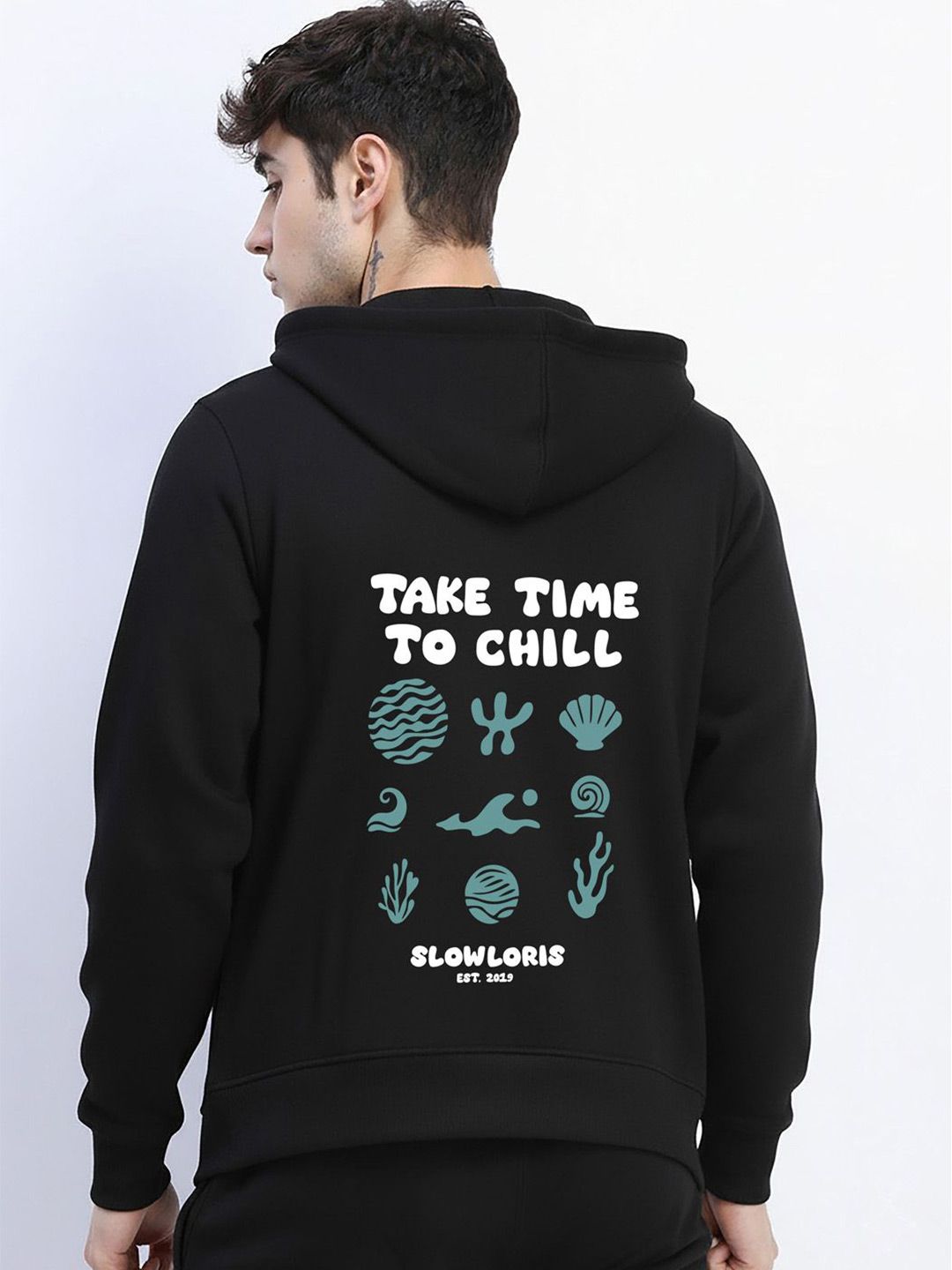 MINISTRY OF FRIENDS Men Printed Hooded Front-Open Sweatshirt-picture-20