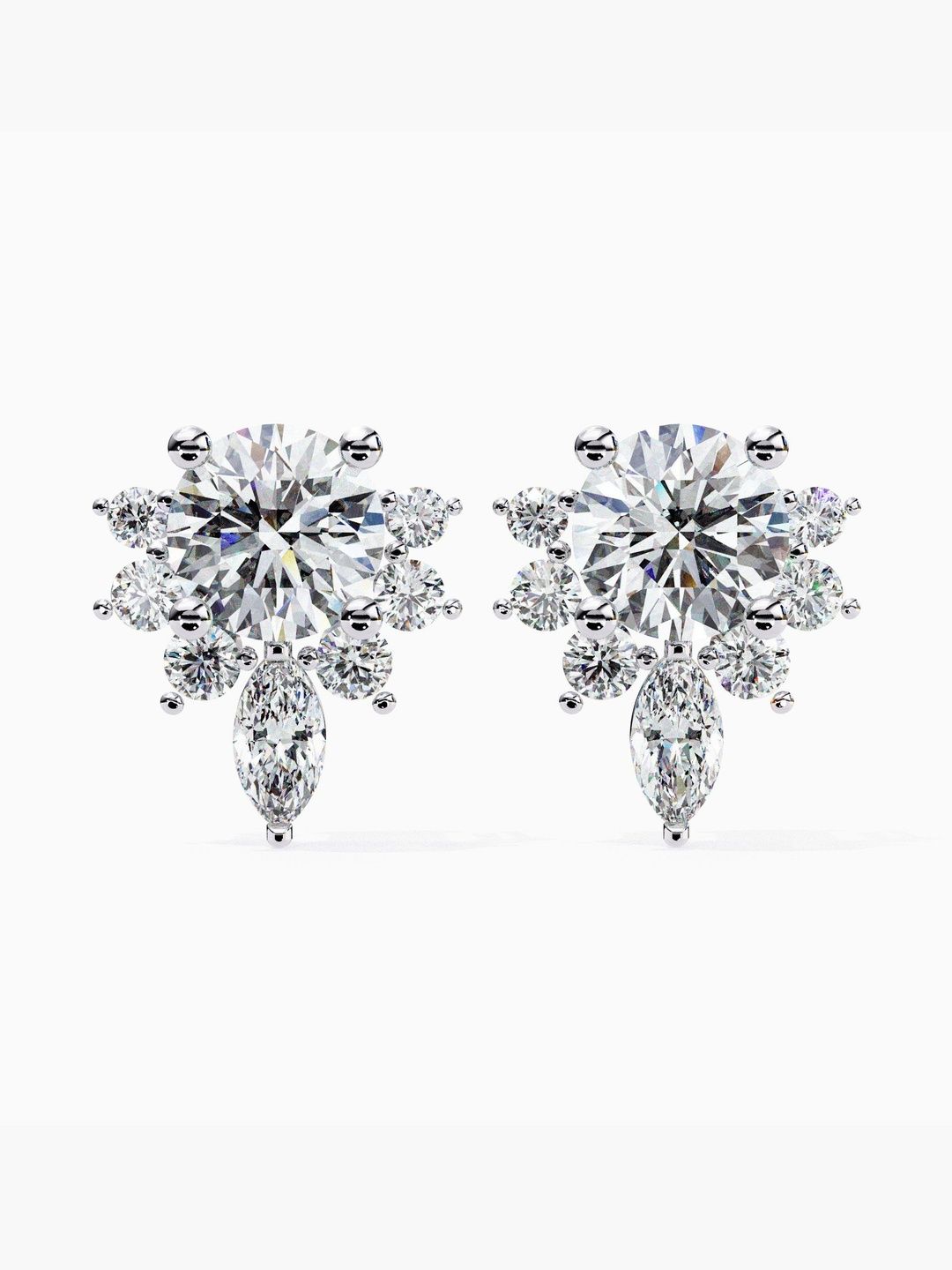 VALANOVA 925 Sterling Silver Plated Diamond Studded Earrings 0.92 gms-image-26