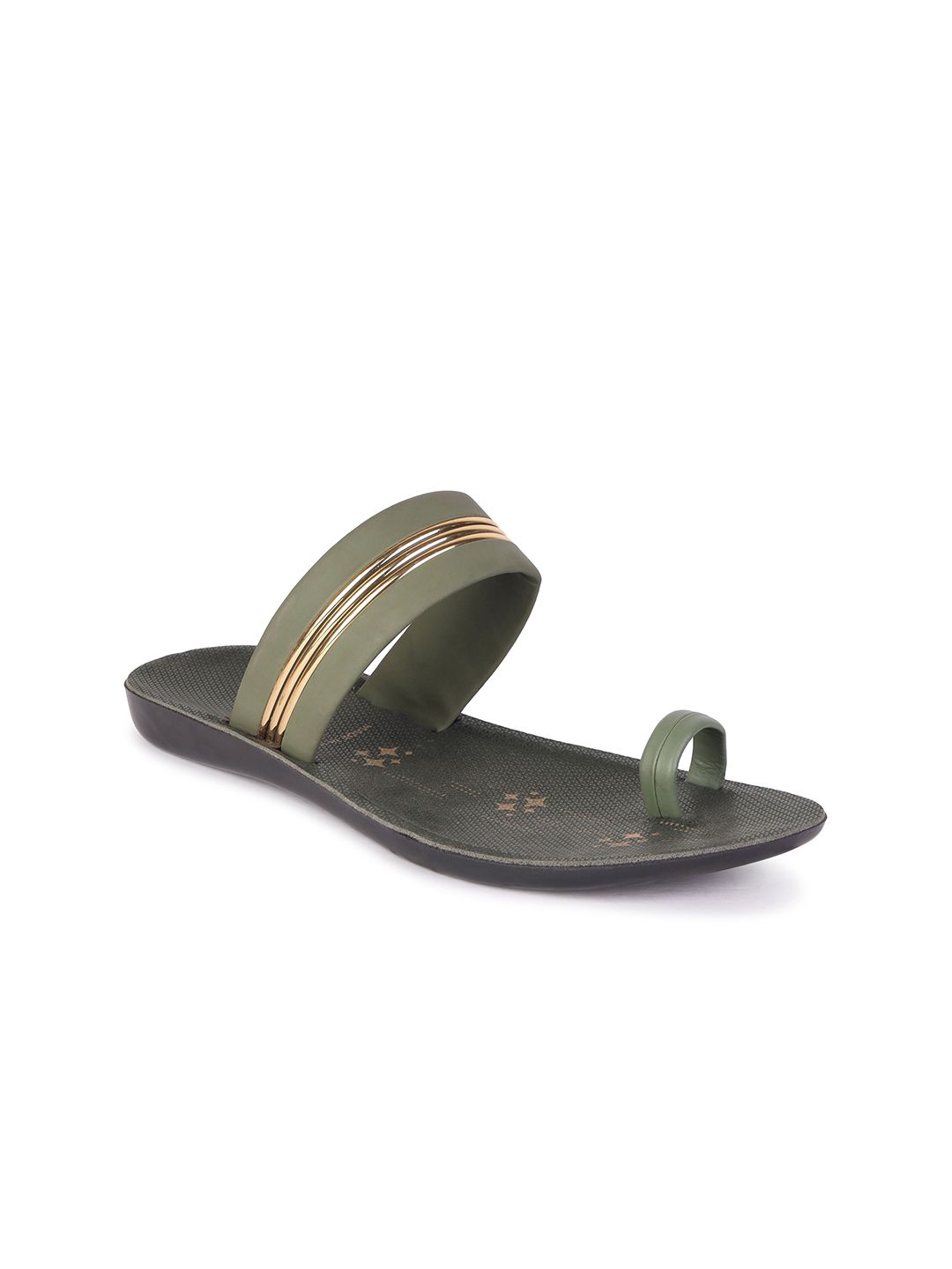 PENNEN Women Striped Lightweight One Toe Flats-picture-3