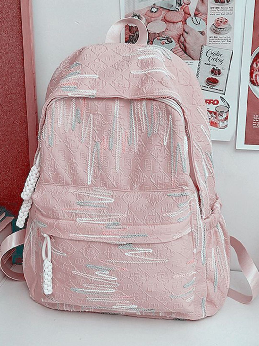 StyleCast x Revolte Women Graphic Embroidered Backpack-picture-36