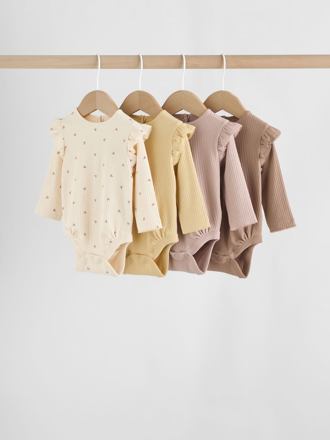 NEXT Infants Pack Of 4 Frill Printed Bodysuit