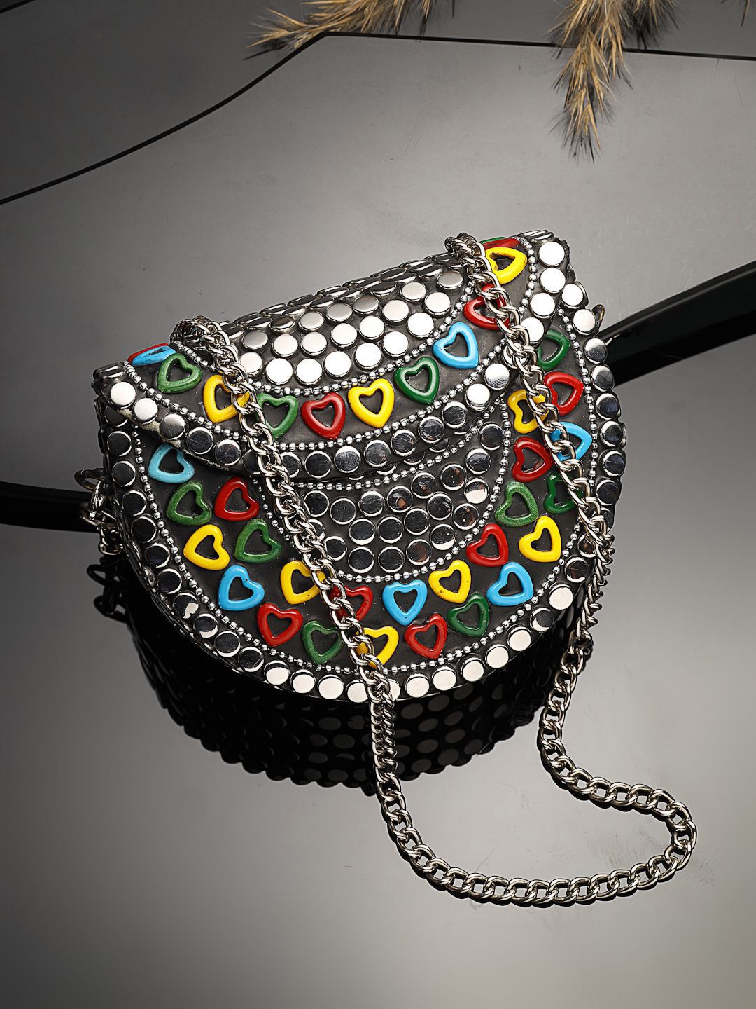 Anekaant Embellished Half Moon Clutch-picture-38