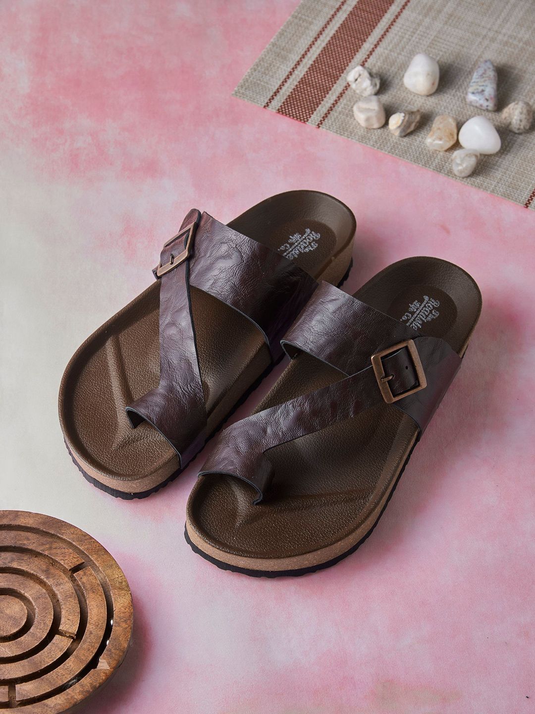 The Roadster Lifestyle Co. Men Comfort Stylish Dual Strap Buckle Design Comfort Sandals-image-37