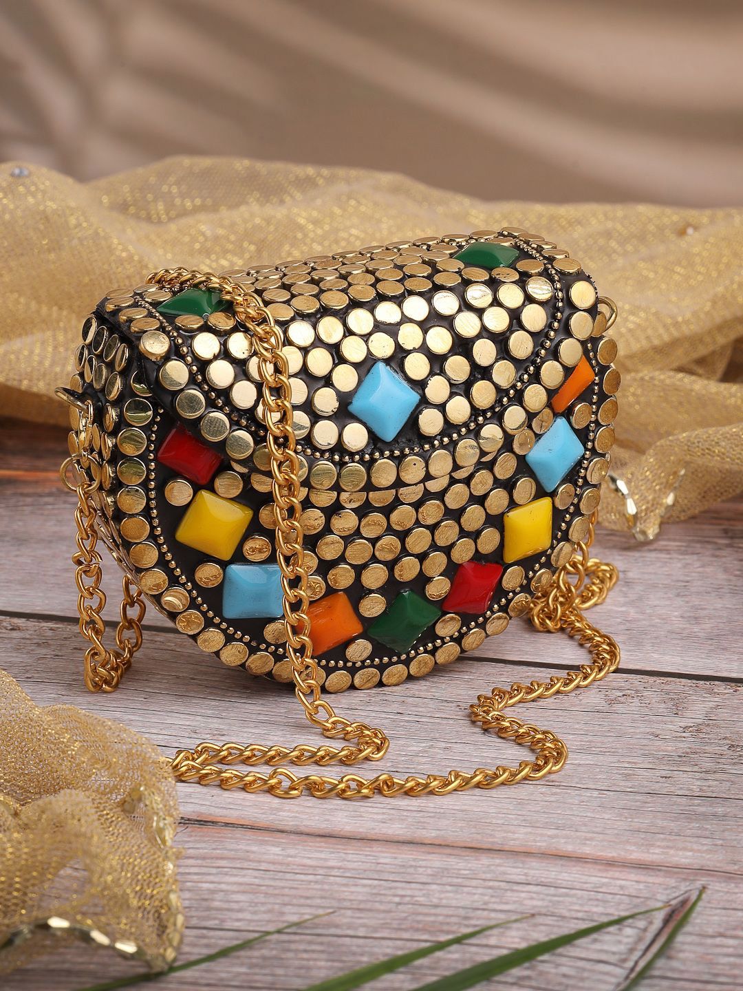 Anekaant Embellished Half Moon Clutch-picture-32