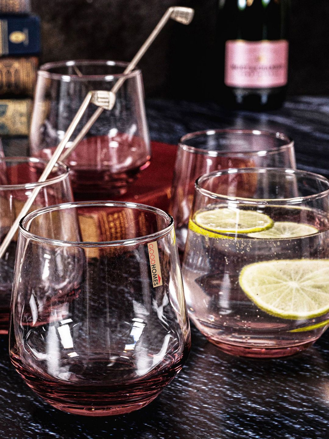 GOODHOMES Unisex Transparent 4 Pieces Water Glasses 360ml-image-33