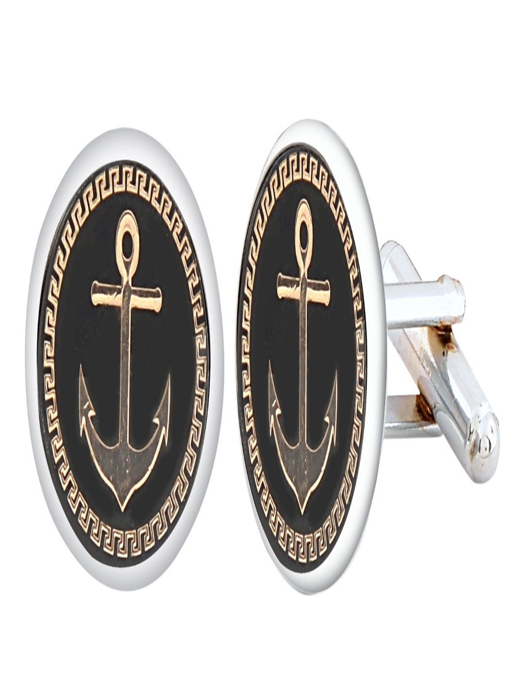 Curren Round Silver-Plated Cufflink-picture-34