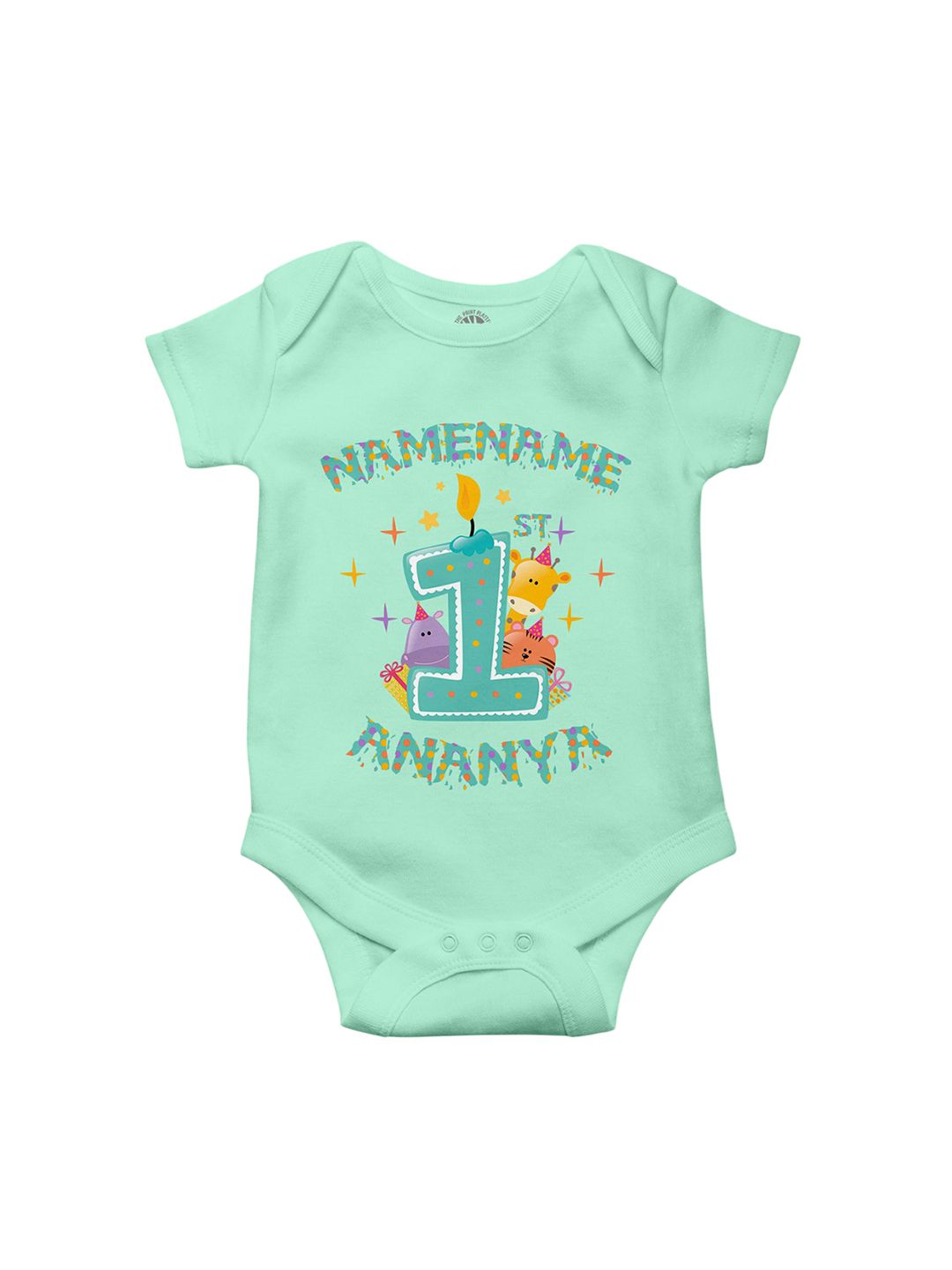 THE PRINT PLATTER Infants Printed Envelope Neck Ultra Bio Wash Romper Bodysuit-picture-38