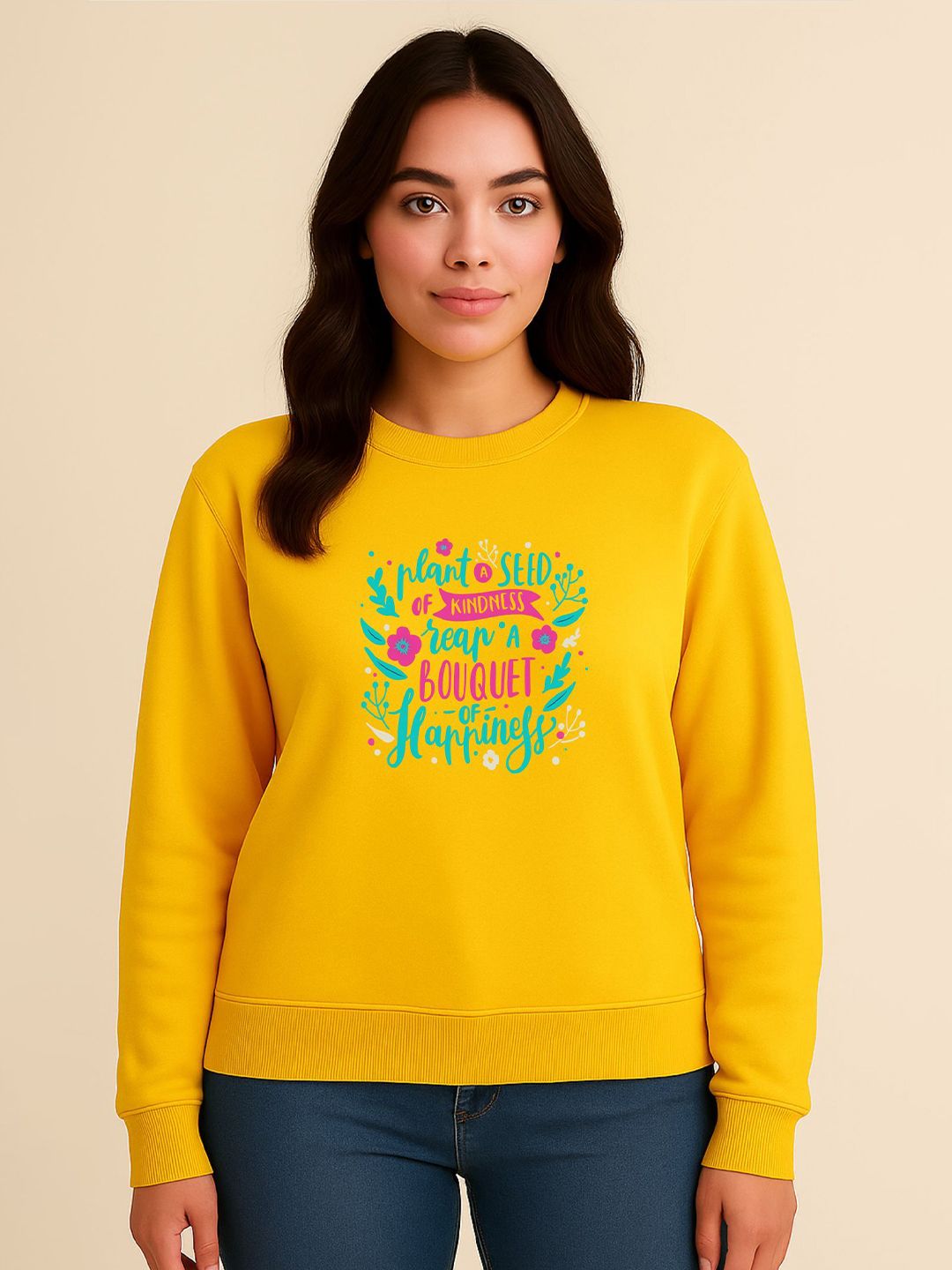 Anikmart Women Printed Anti Odour Organic Cotton Sweatshirt-picture-15