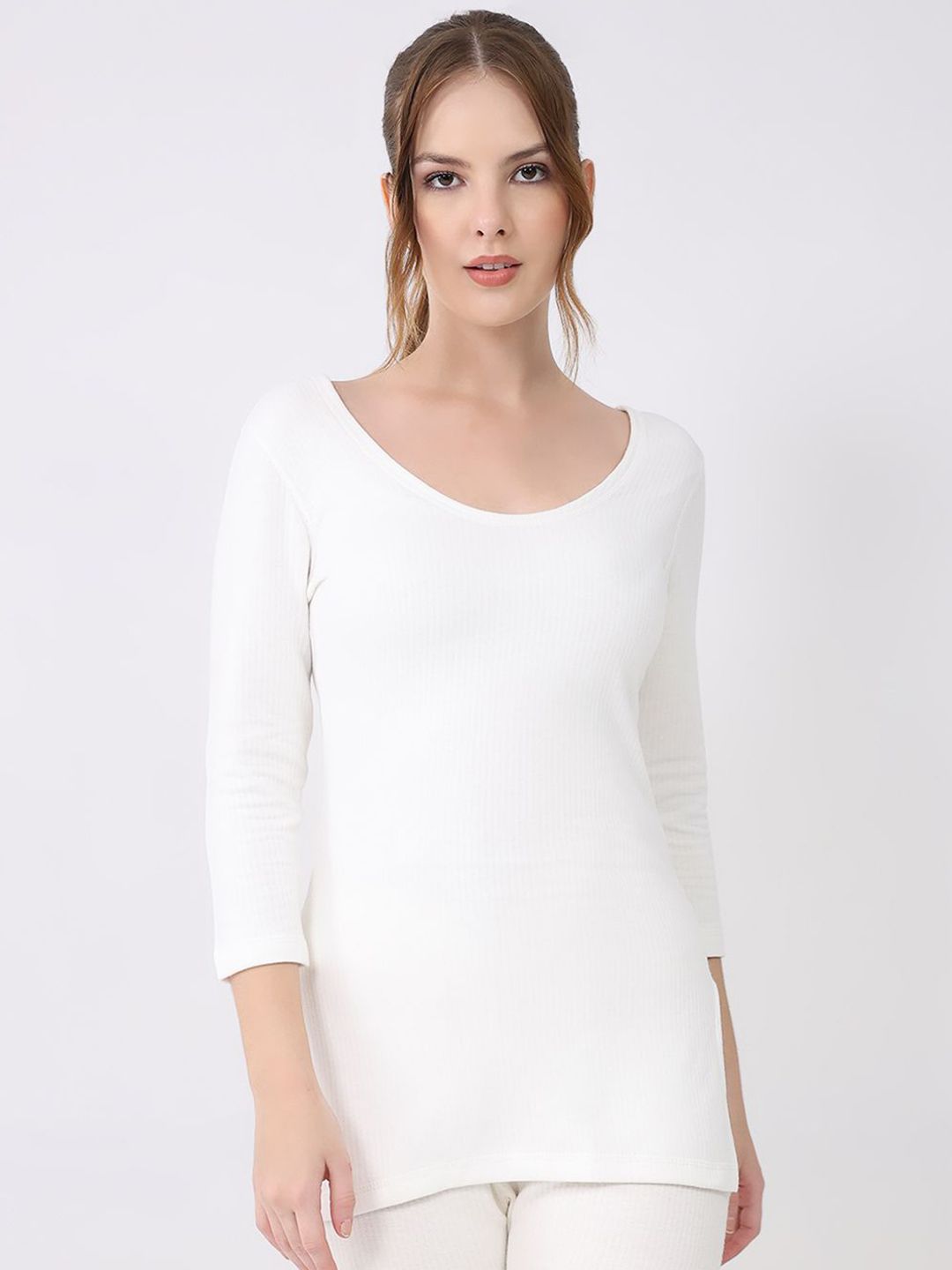 Monte Carlo Women Round Neck Three-Quarter Sleeves Thermal Top-picture-12