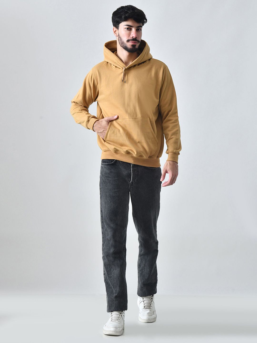 BAESD Men Hooded Full Sleeve Sweatshirt-image-3