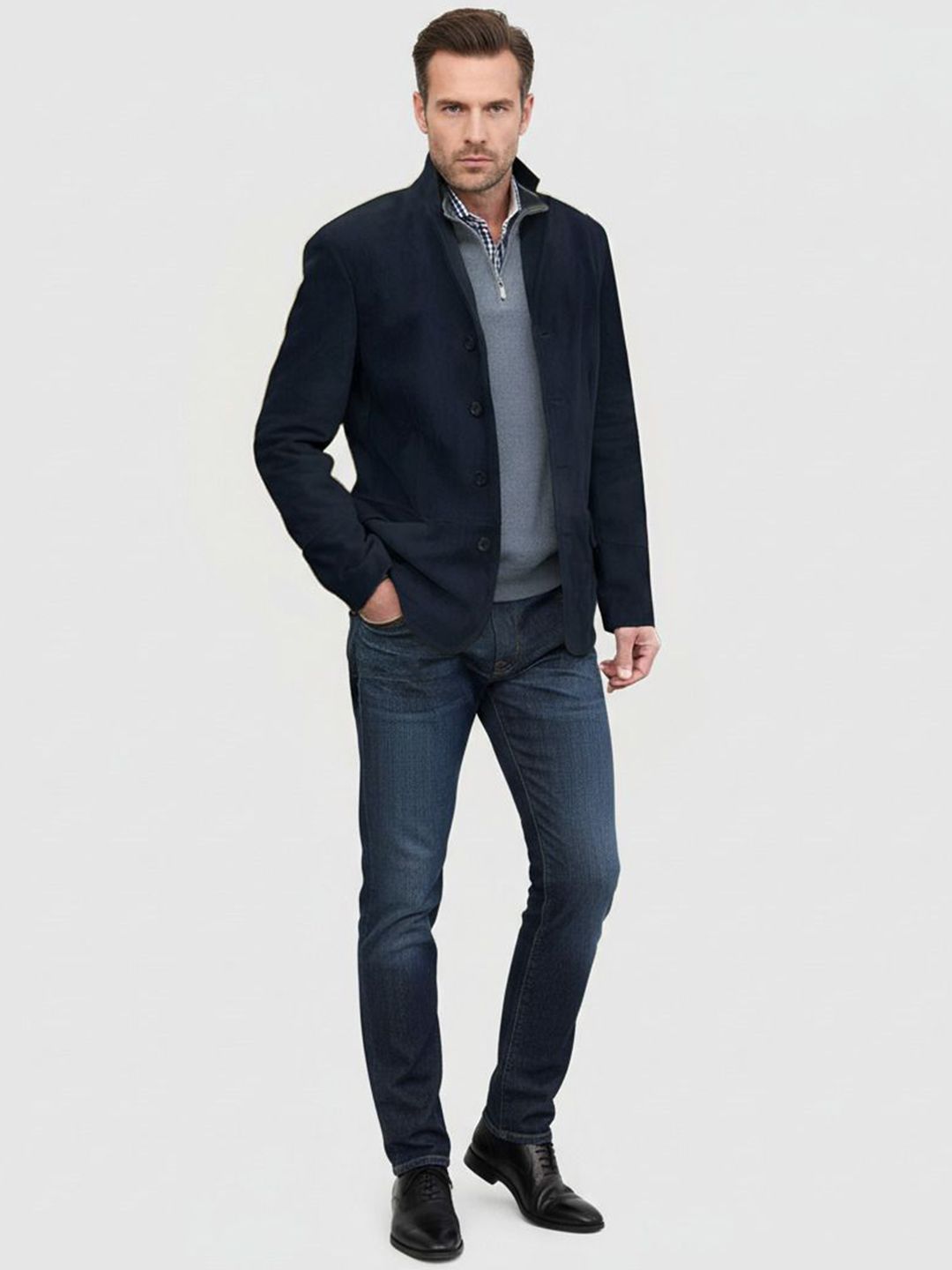 INVICTUS Men Camouflage Crop Leather Jacket-image-11