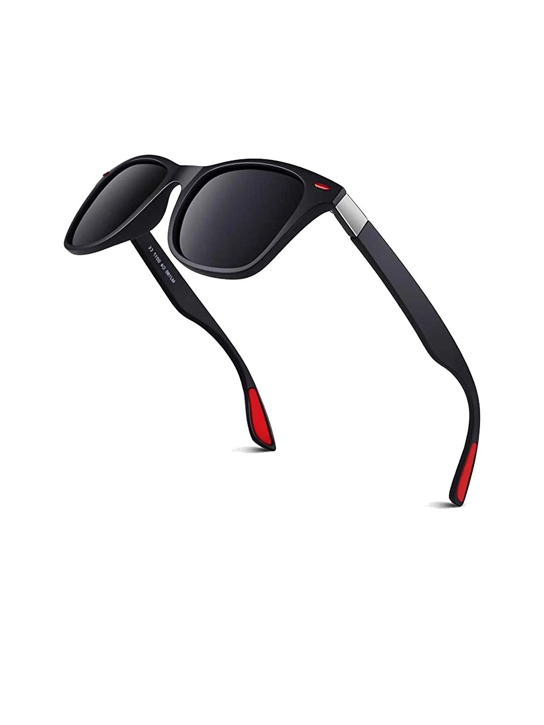 EYMEN I Men Polarised and UV Protected Lens Wayfarer Sunglasses eym_IBlack Red Patti-picture-18