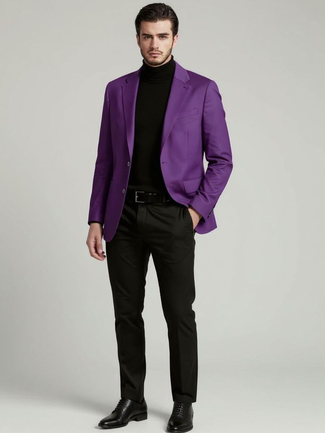 INVICTUS Men Colourblocked Longline Tailored Jacket-picture-52