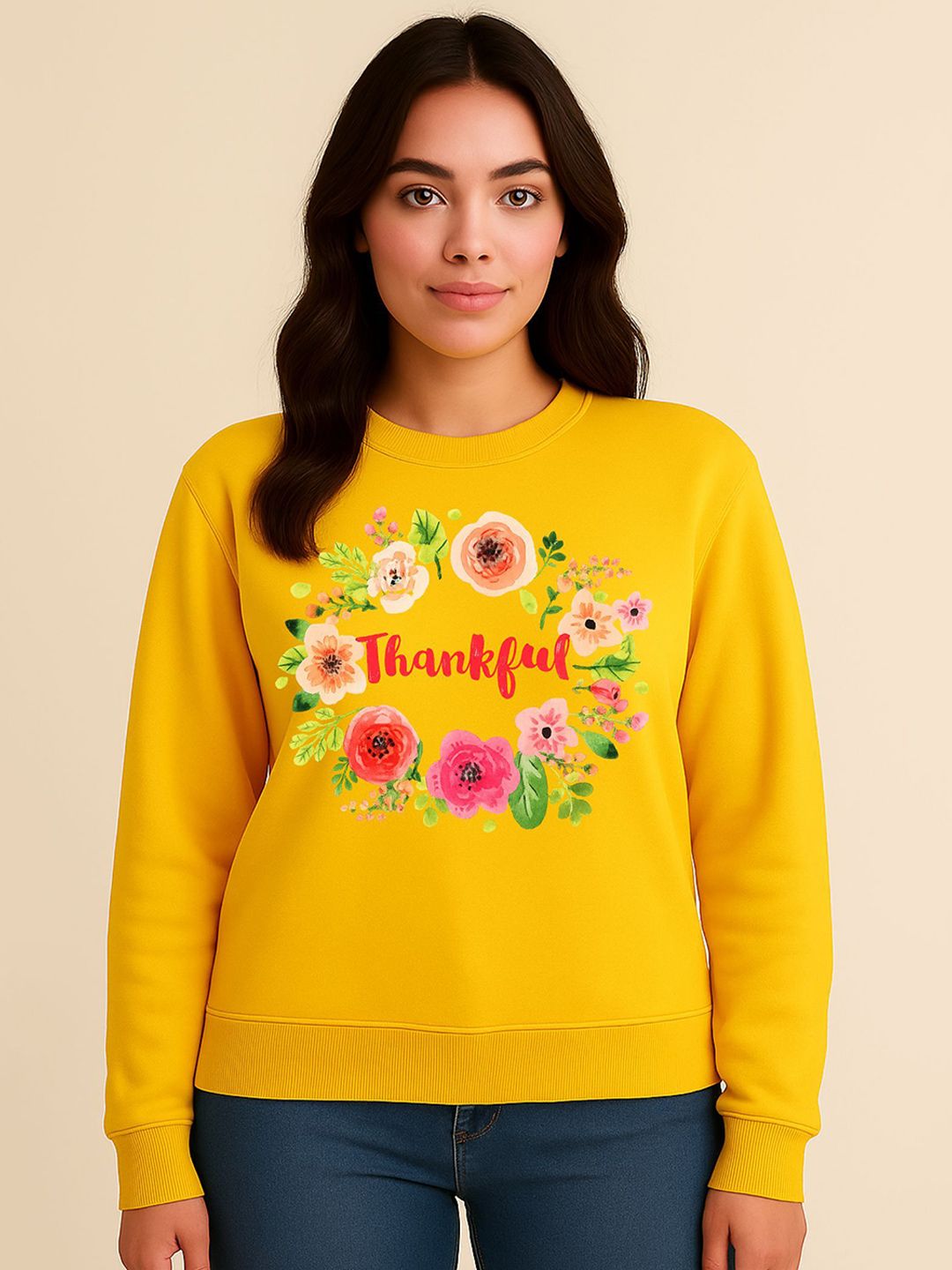 Anikmart Women Floral Printed Sweatshirt-picture-11