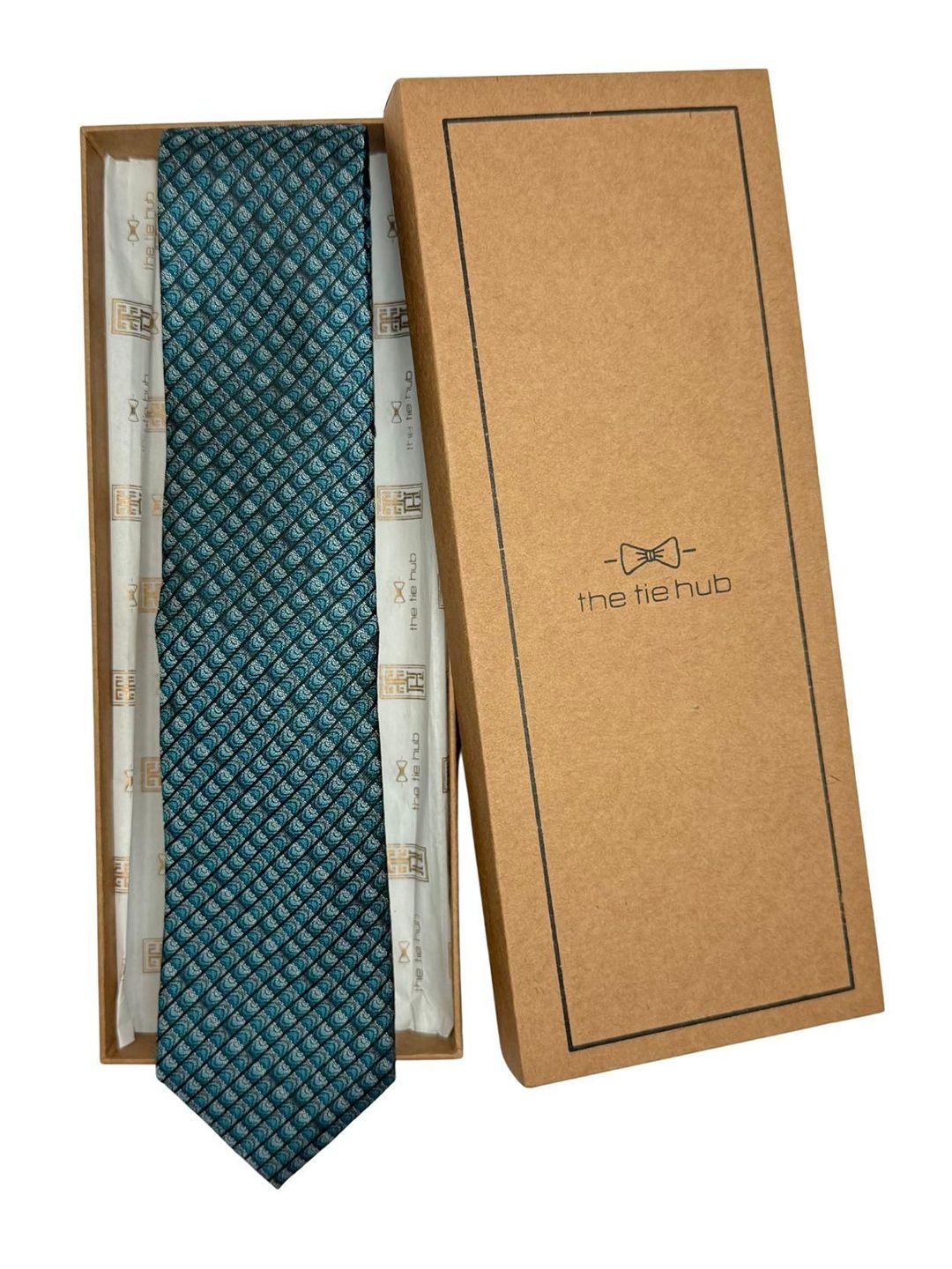 The Tie Hub Men Woven Design Skinny Tie-picture-11