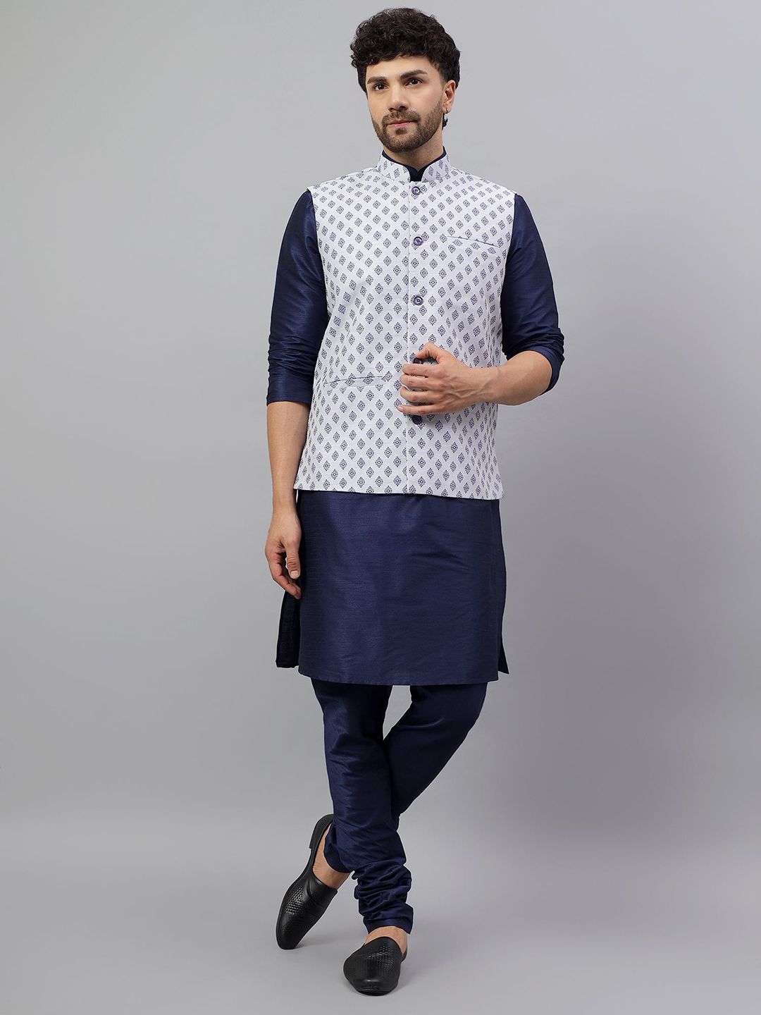 Latest Chikan Garments Men Woven Design Nehru Jackets-picture-26