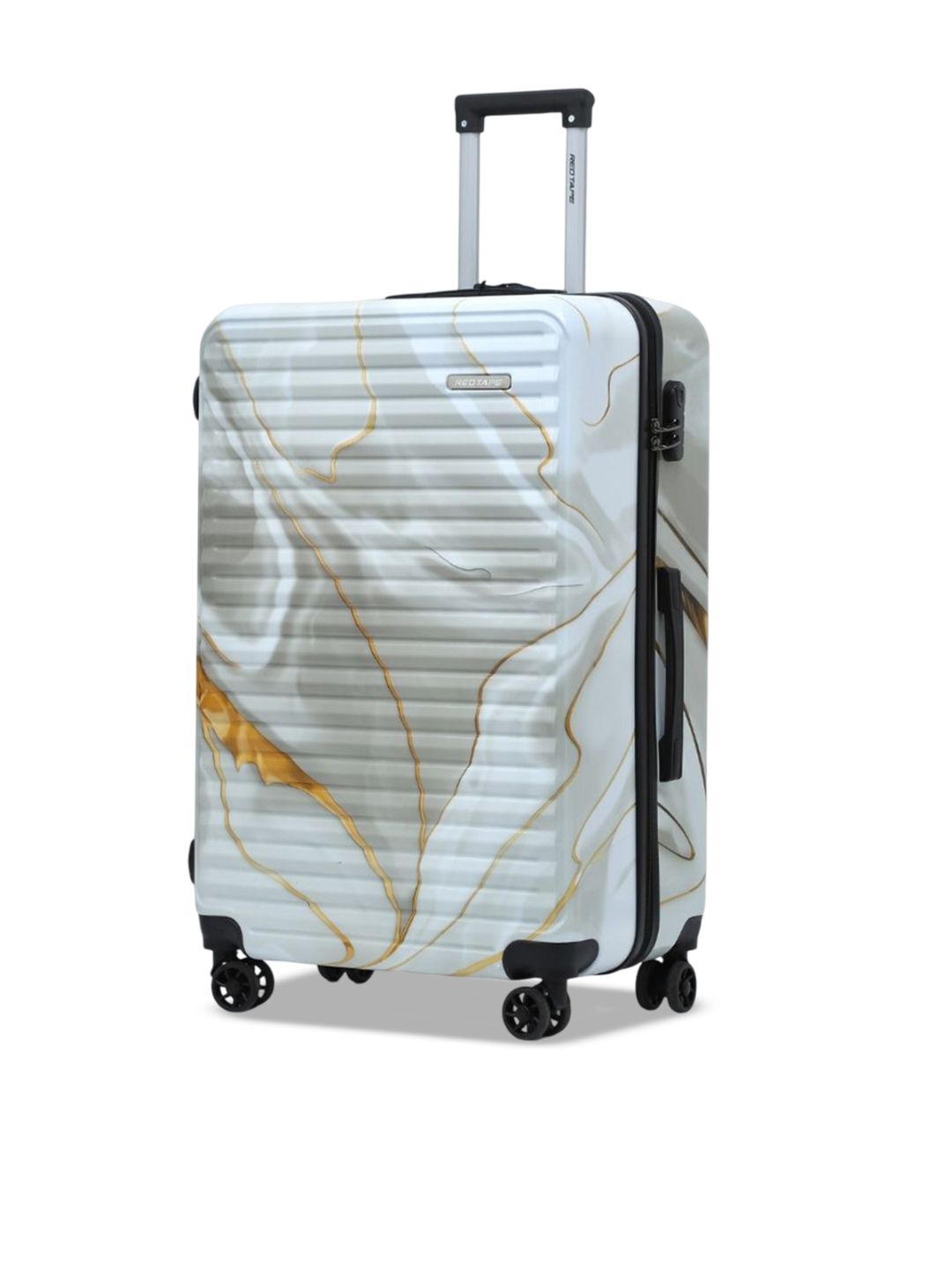 Red Tape Unisex Printed Hard Sided Large Trolley Bag-image-12