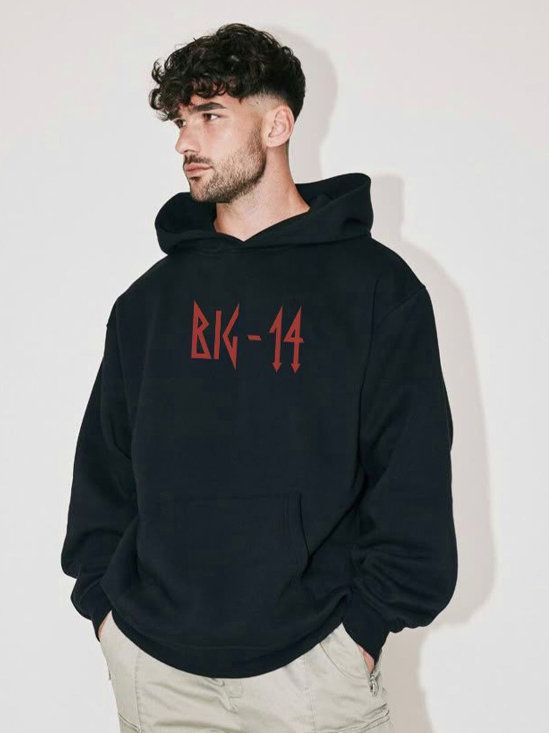 Stitchmeashirt Men Cotton Long Sleeves Kangaroo Pocket Hooded Pullover Sweatshirt-picture-19