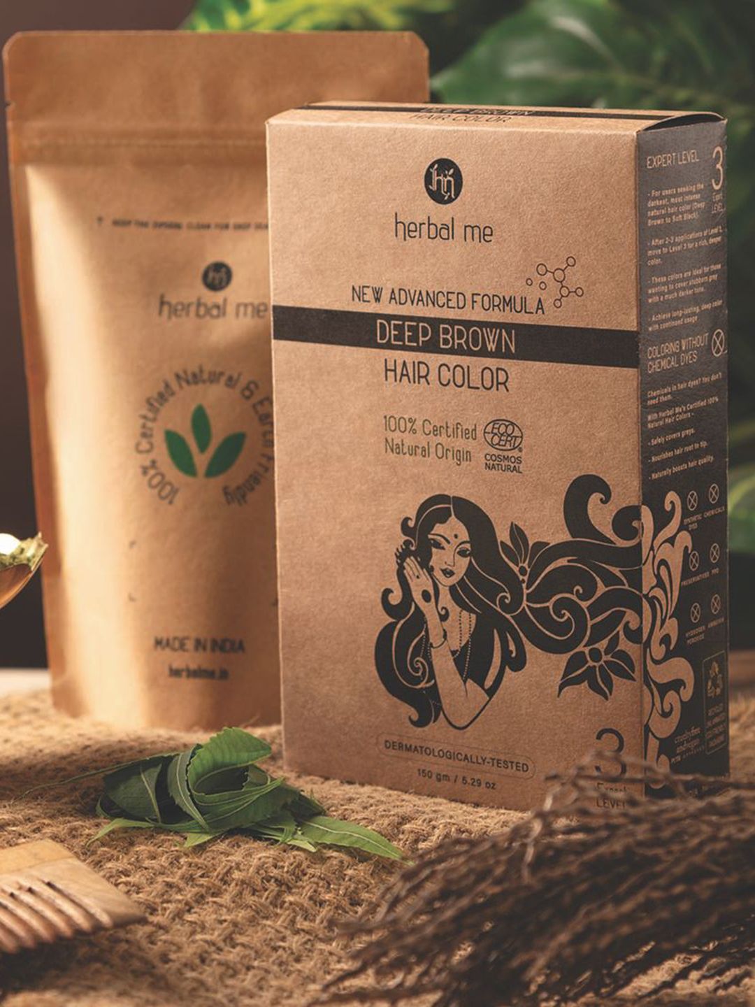 HERBAL ME New Advance Formula Hair Color- 150 g- Deep Brown-image-9