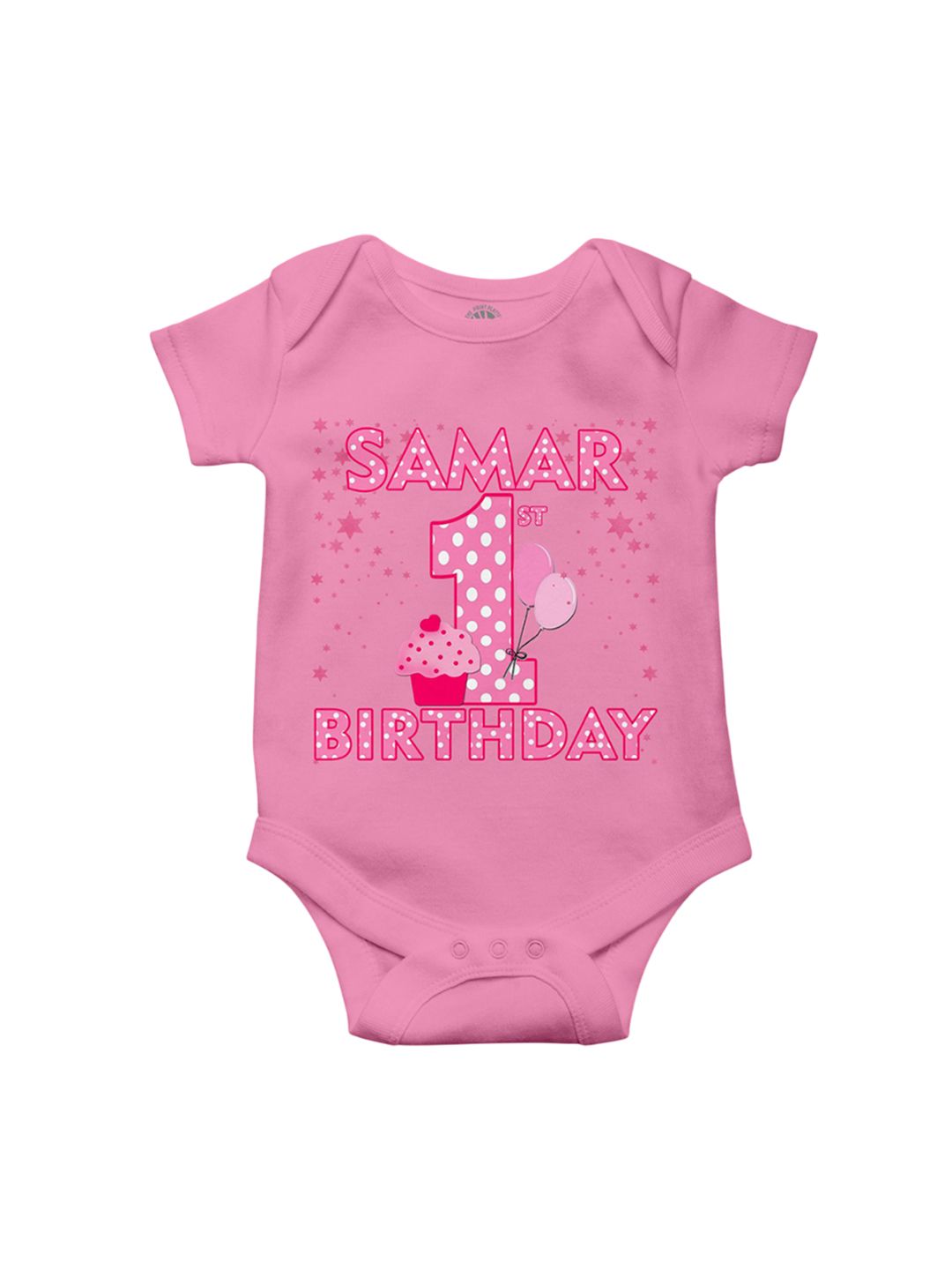 THE PRINT PLATTER Infants 1st Birthday Cotton Printed Envelope Neck Bodysuit-picture-31