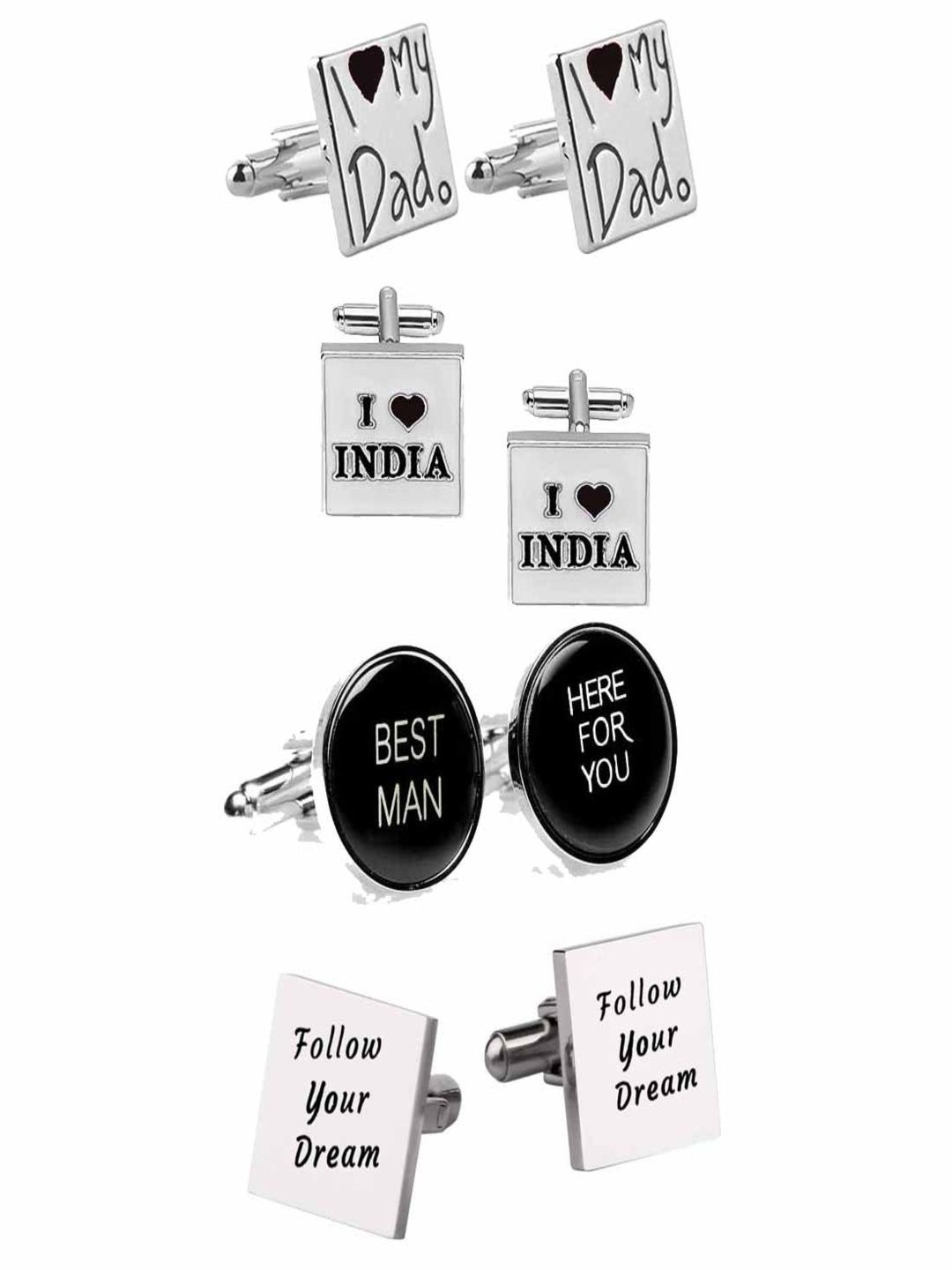 Curren Set Of 4 Printed Cufflink-image-32