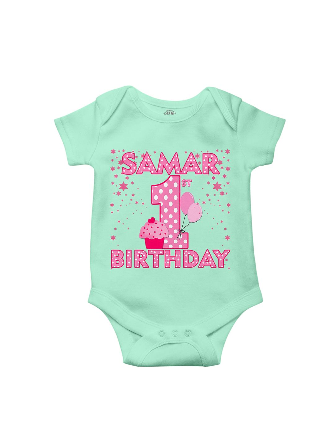 THE PRINT PLATTER Kids Infants 1st Birthday Printed Envelope Neck Ultra Bio Wash Bodysuit-picture-21