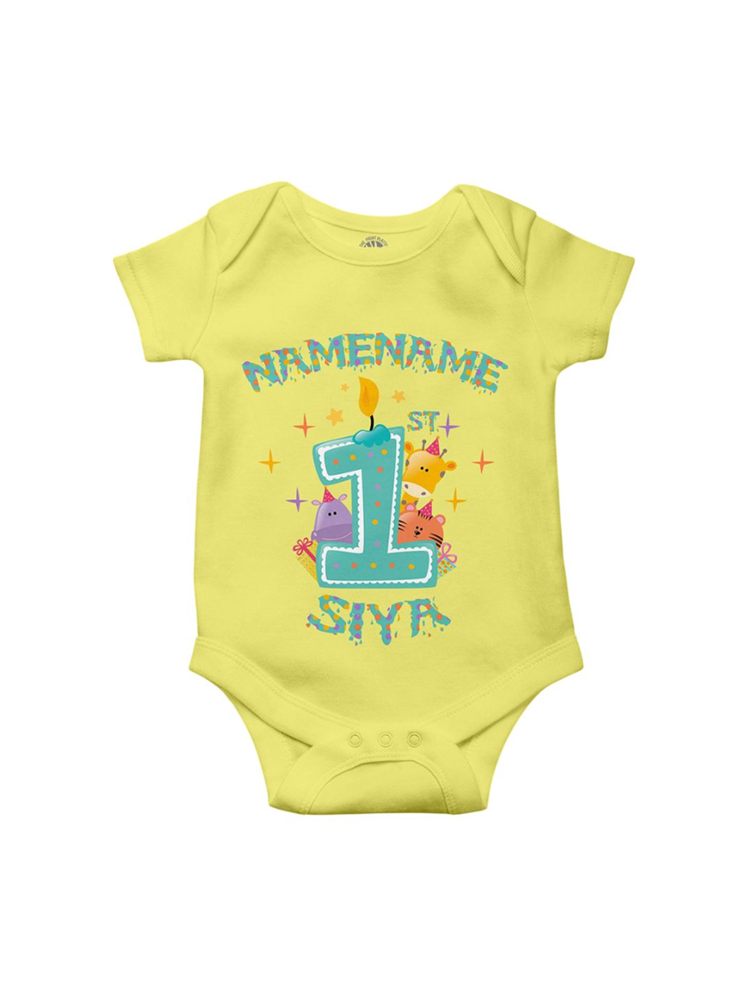 THE PRINT PLATTER Infants Printed Envelope Neck Ultra Bio Wash Romper Bodysuit-picture-36