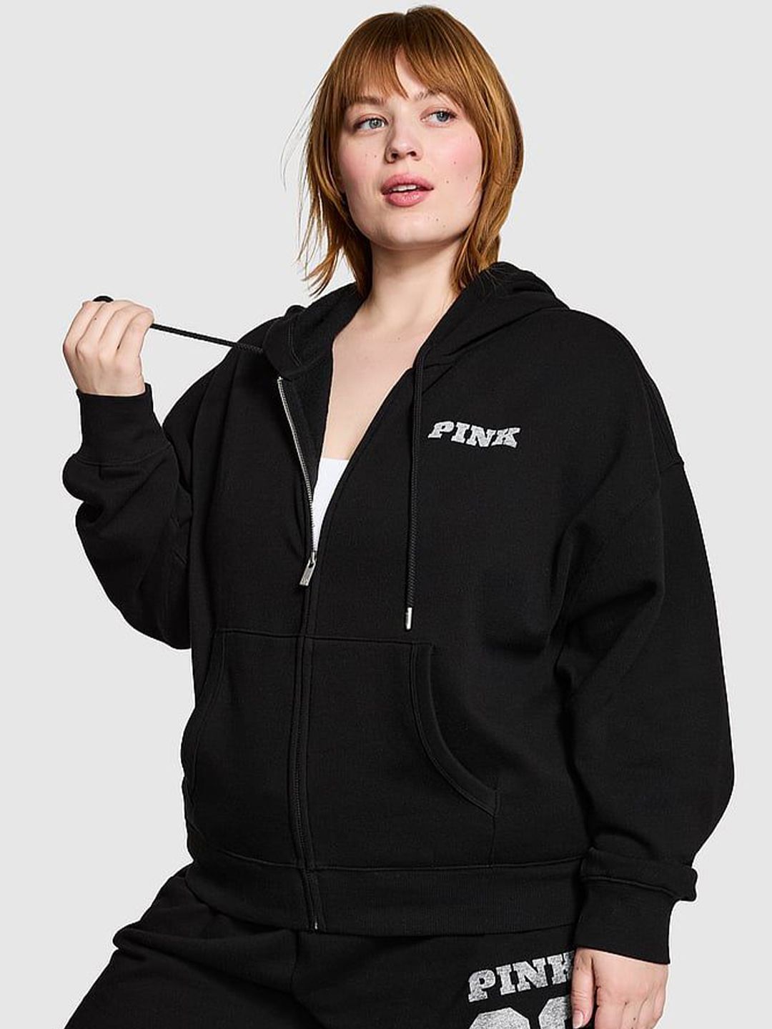 Victoria's Secret Women Typography Printed Full Sleeve Hooded Sweatshirt-picture-22