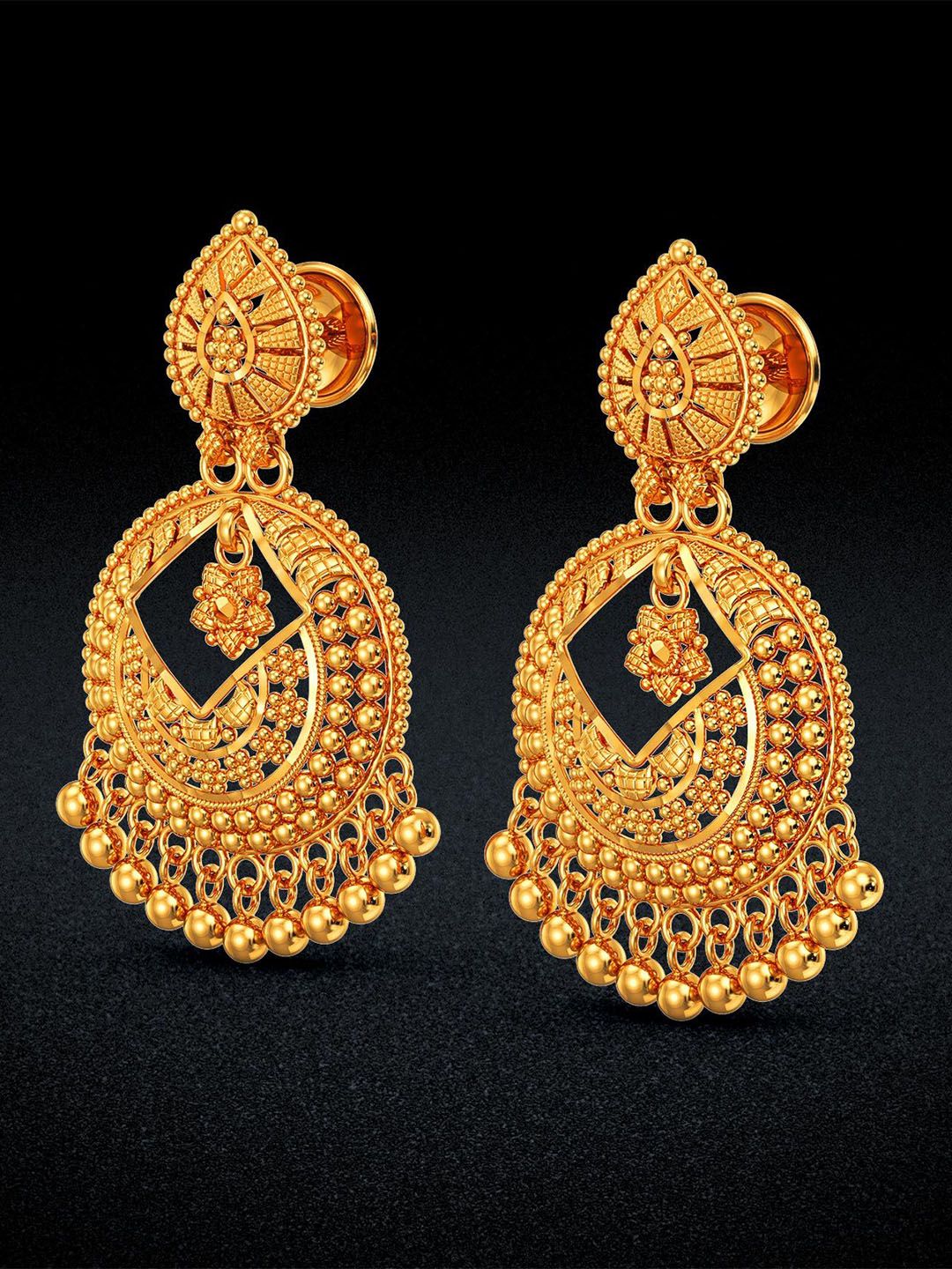 Joyalukkas Celestial Aura Women 22Kt Gold Chanbali Earring - 10.491 g-image-31