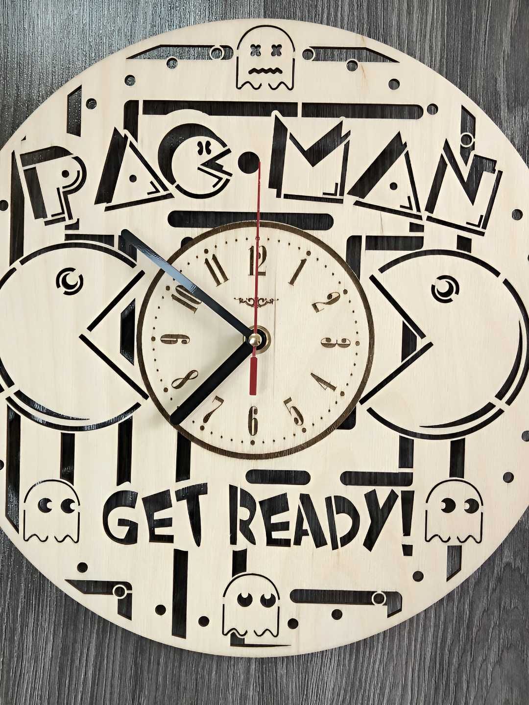 QEZNEF Beige Analogue Round Wooden Contemporary Wall Clock-picture-42