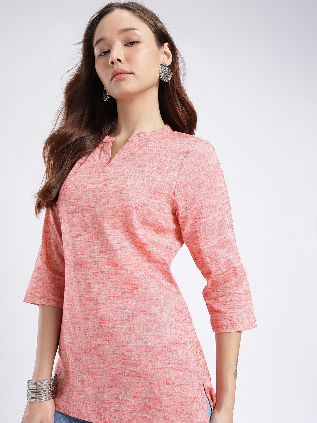 Anouk Rustic Mandarin Collar Straight Kurti-picture-24