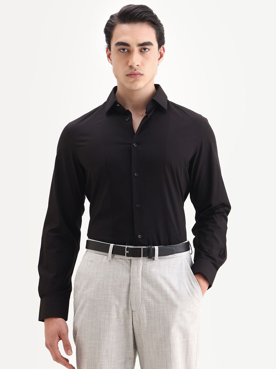 RARE RABBIT Men Premium Fit Textured Spread Collar PEDRON-25 Formal Shirt-picture-16