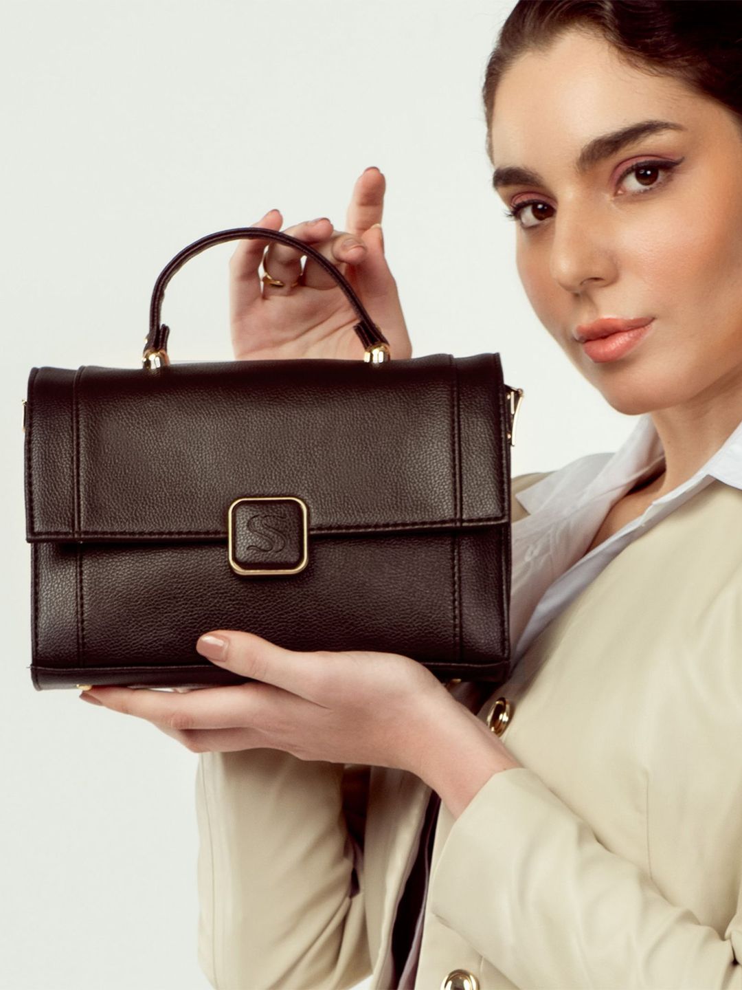 Strokes by Namrata Mehta Bucket Satchel with Tasselled-picture-48