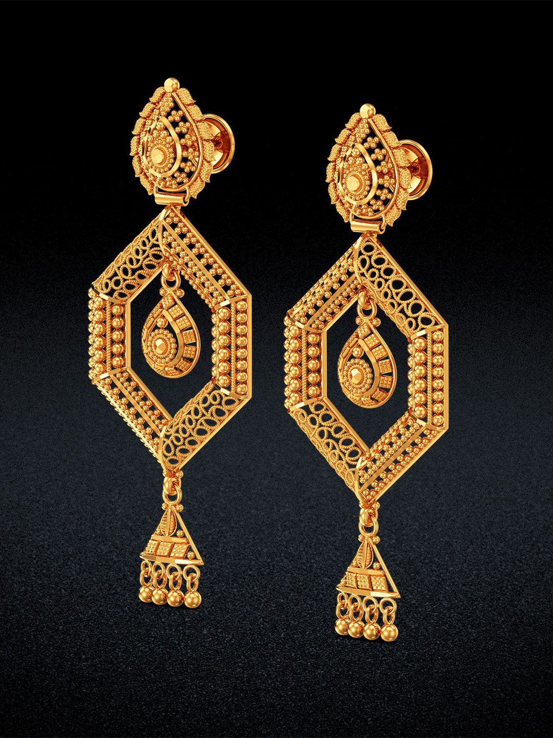 Joyalukkas Women 22Kt Gold Drop Earring - 14.732 g-picture-47