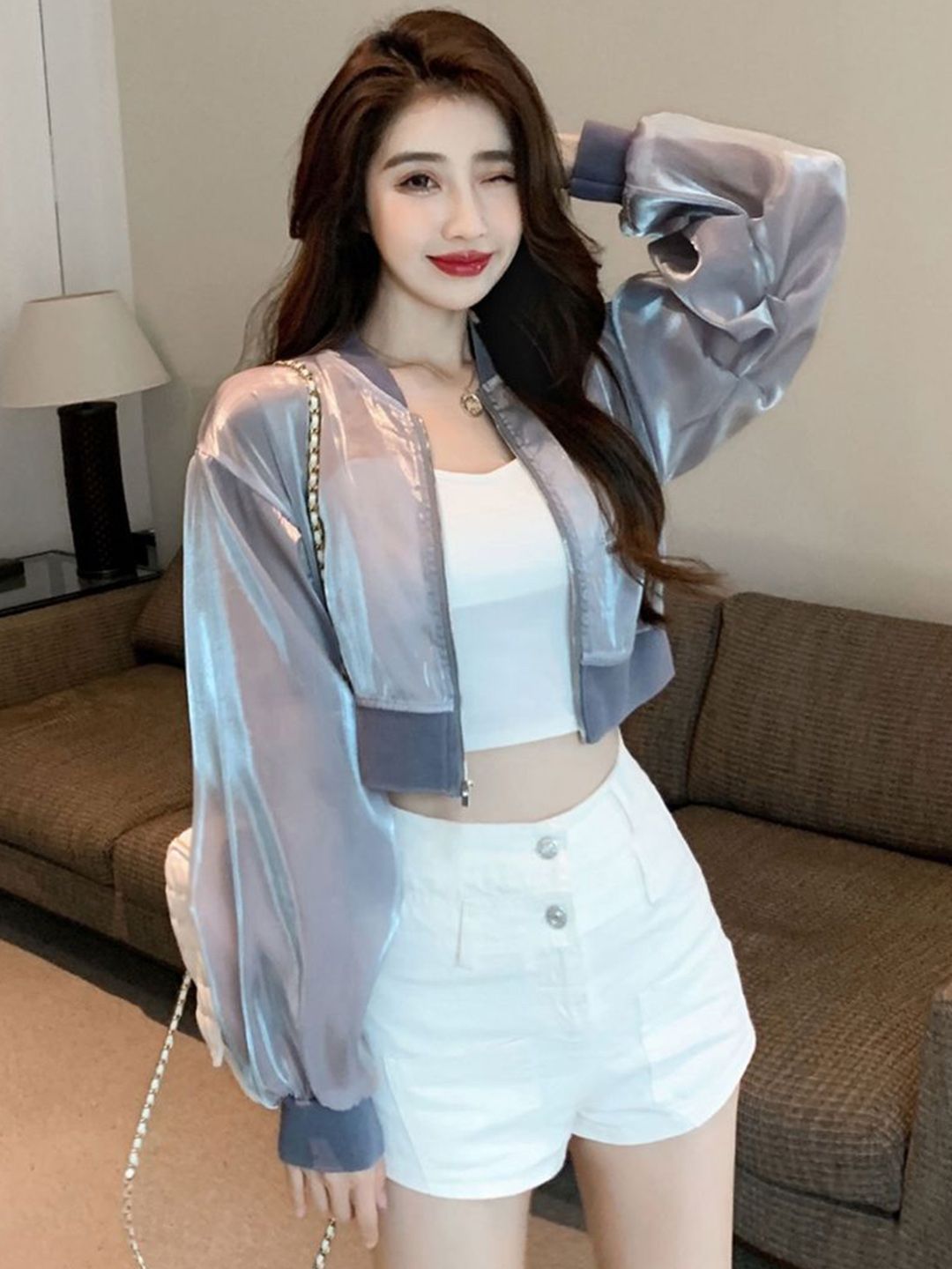 StyleCast Women Crop Bomber Jacket-picture-27