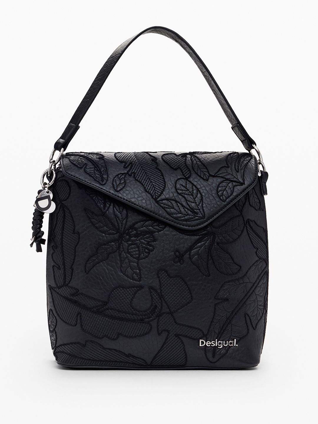 Desigual Floral Textured Structured Handheld Bag-picture-58