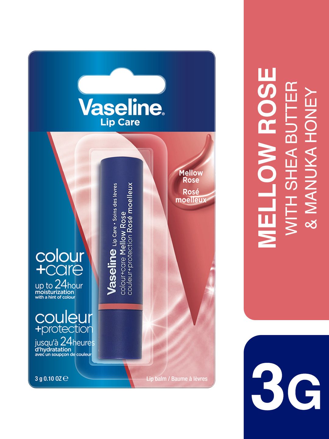 Vaseline Colour+Care Tinted Lip Balm Stick with Shea Butter 3g - Mellow Rose-picture-20