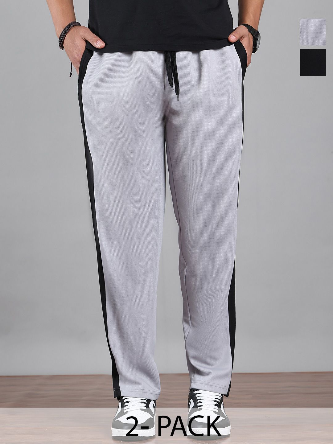 MACK JONNEY Set Of 2 Mid-Rise Track Pants With Side Striped Detail-picture-38