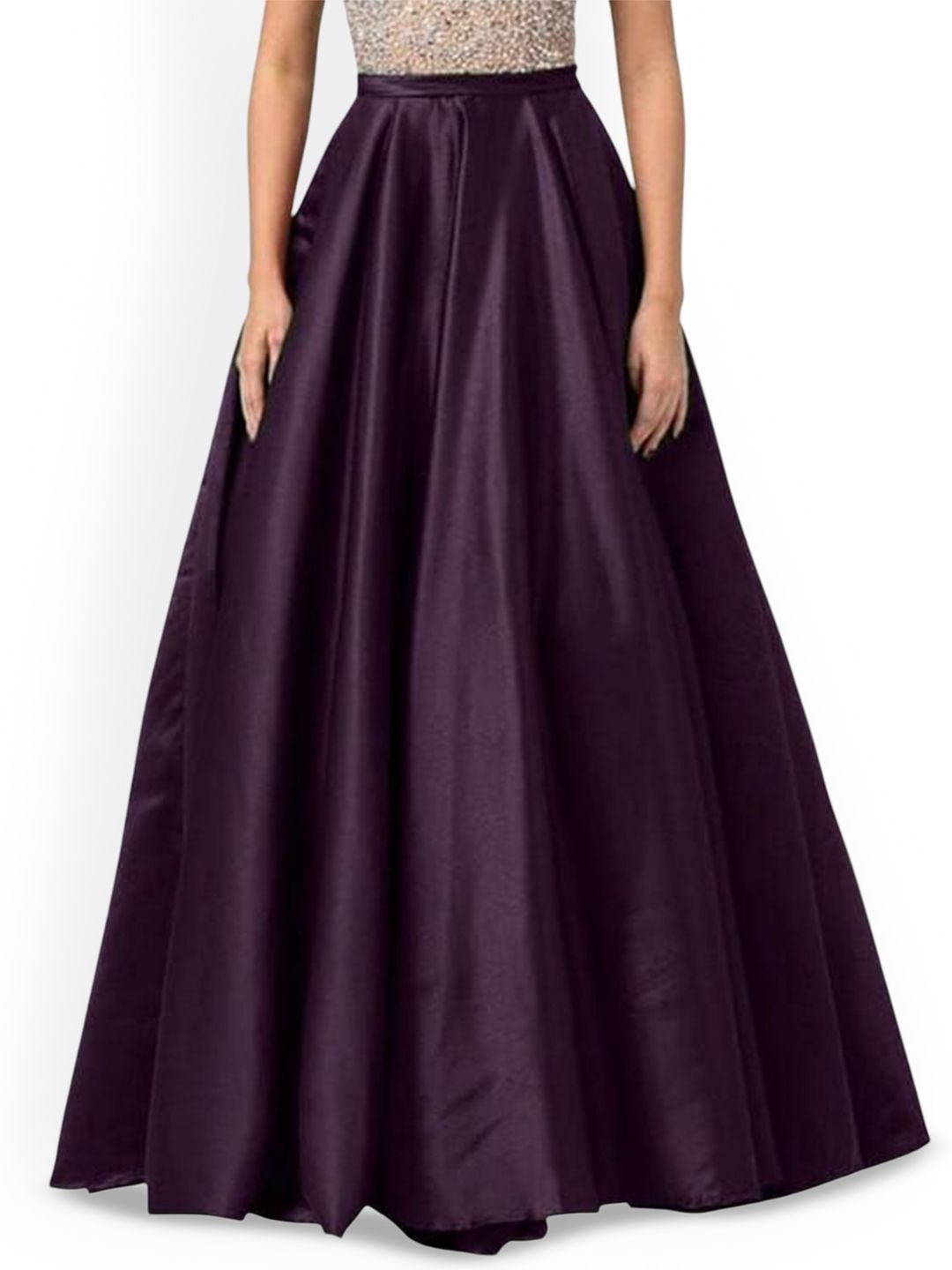 TILISM Women A-Line High Waist Flared Maxi Skirts-picture-10