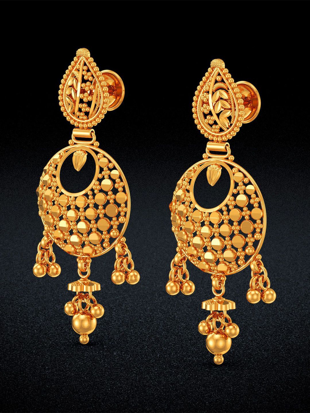 Joyalukkas 22Kt Gold Drop Earring - 10.218 g-picture-53