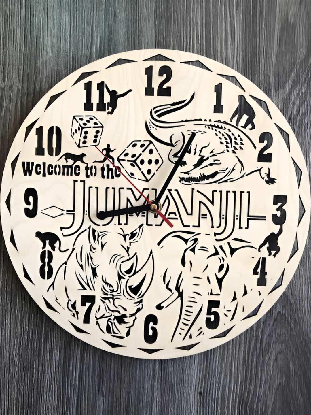 QEZNEF Beige Printed Analogue Wall Clock-picture-14