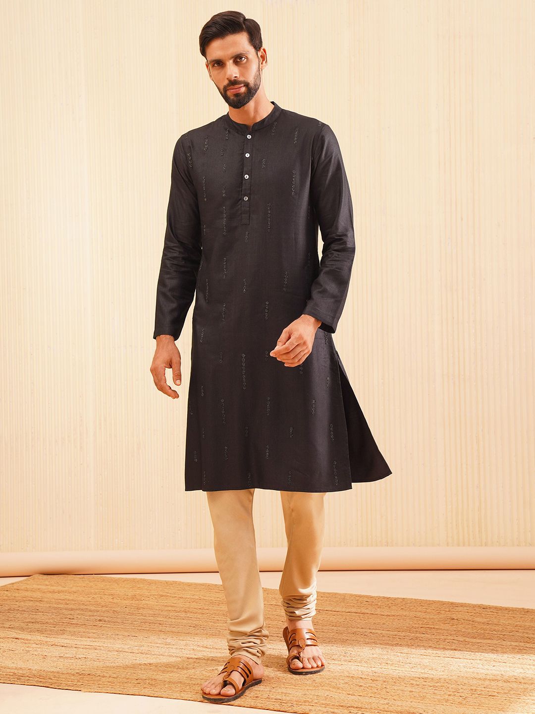 JAYPORE Men Embroidered Thread Work Kurta-picture-22