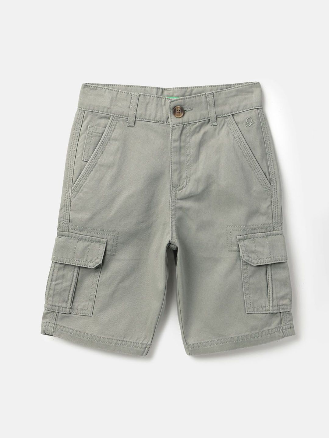 United Colors of Benetton Boys Cotton Mid-Rise Regular Fit Cargo Shorts-picture-28