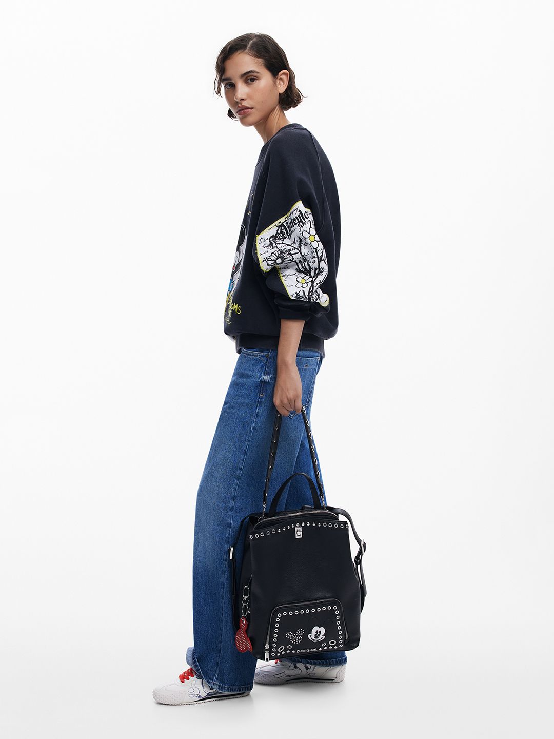 Desigual Women Studded Mickey Mouse Backpack