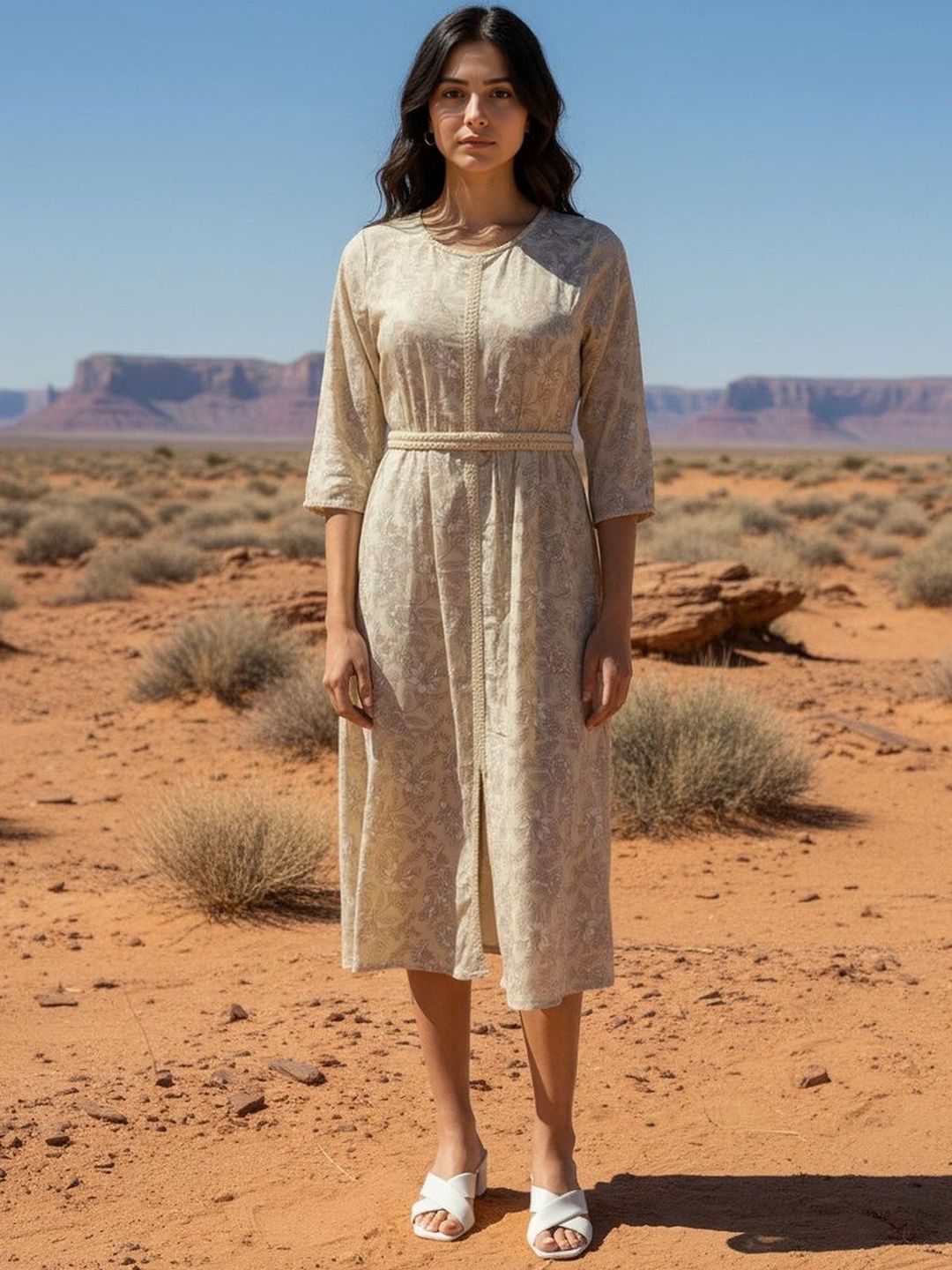 Rangita Women Floral Printed Round Neck Ethnic Dresses-picture-34