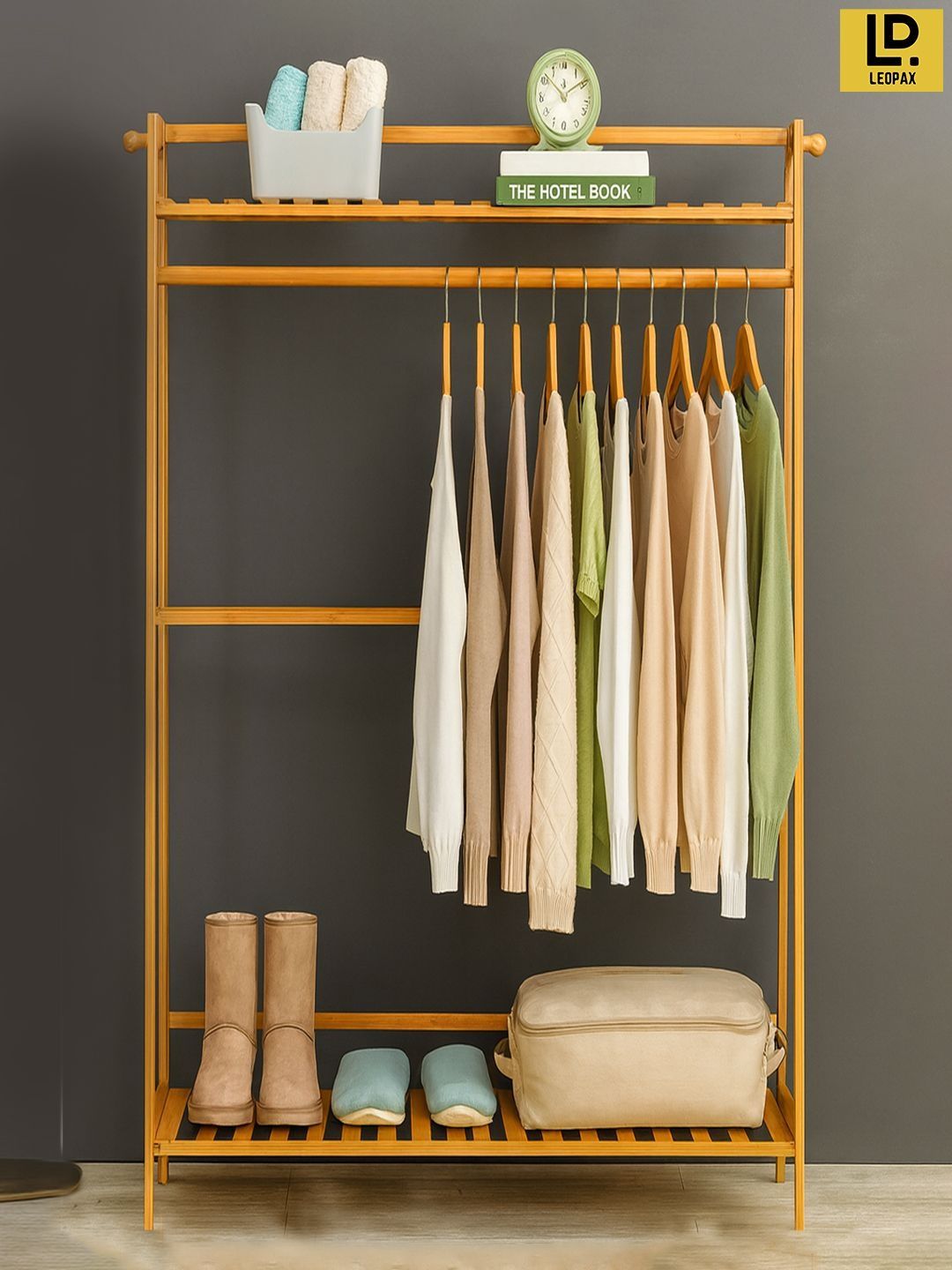 LEOPAX Beige Set of 1 Super Strong Cloth Organiser-picture-29