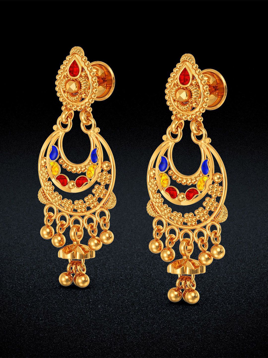 Joyalukkas Women 22Kt Gold Drop Earring - 6.014 g-image-42