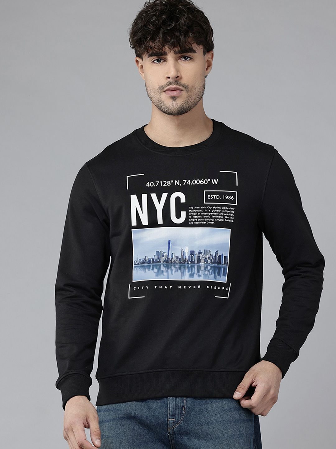 Park Avenue Graphic Printed Round Neck Pullover-picture-49